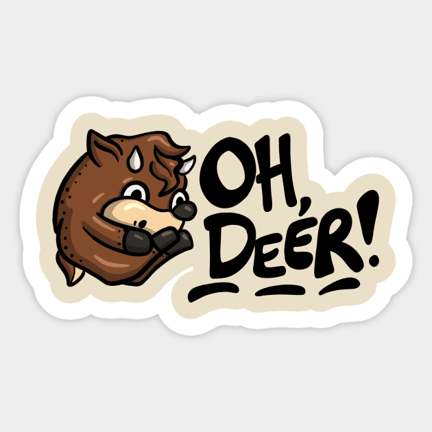 Oh Deer! Sticker by carcrashcarlos